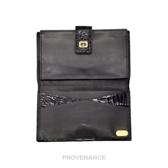 🔴 Gucci Long Wallet - Black Crocodile - Picture 7 of 12